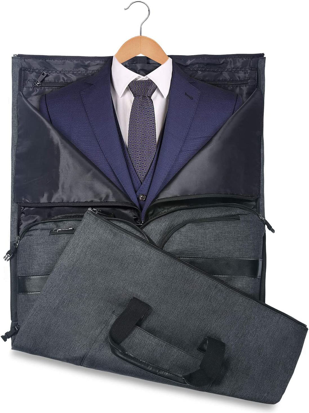 Carry on Garment Bag for Travel Convertible Garment Duffel Suit Bag with Shoe Compartment Weekend Flight Bag for Men Women